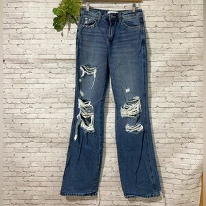 Flying Monkey LA Bintage Straight Distressed Baggy Jeans